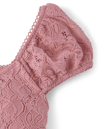 Tween Girls Floral Lace Mini Dress