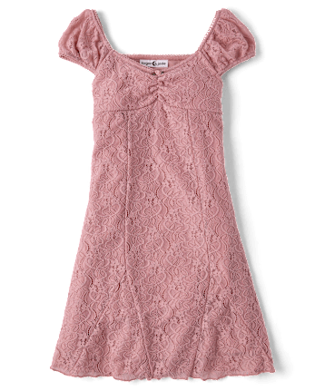 Tween Girls Floral Lace Mini Dress