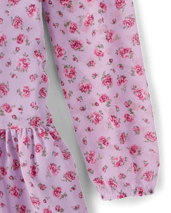 Tween Girls Floral Button Front Dress