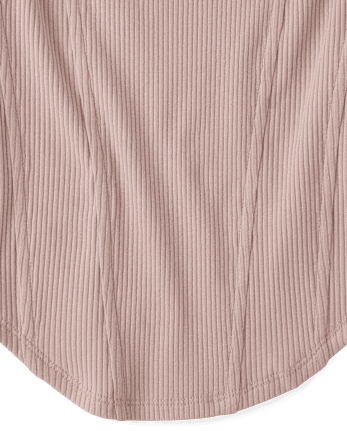 Tween Girls Ribbed Lace Corset Tank Top