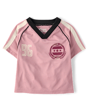 Tween Girls V-Neck Soccer Tee