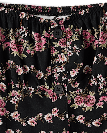 Tween Girls Floral Button Front Dress