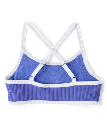 Tween Girls Contrast Ribbed 3-Piece Swimsuit