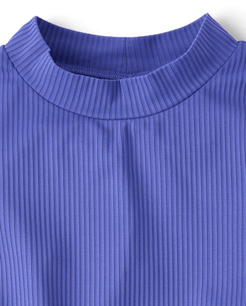 Tween Girls Contrast Ribbed 3-Piece Swimsuit