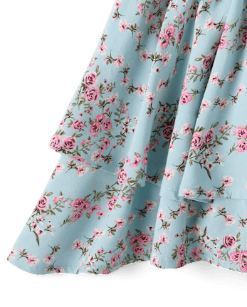 Tween Girls Floral Smocked Romper