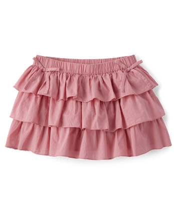 Tween Girls Tiered Ruffle Mini Skort