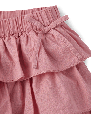 Tween Girls Tiered Ruffle Mini Skort