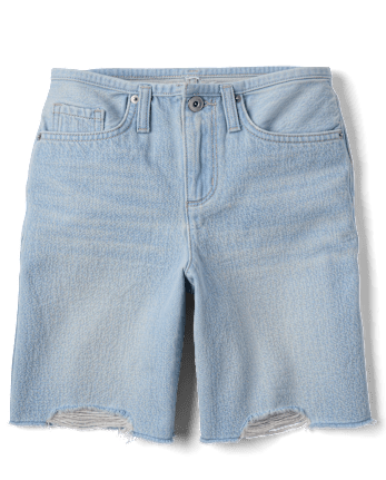 Tween Girls Ripped Jean Shorts