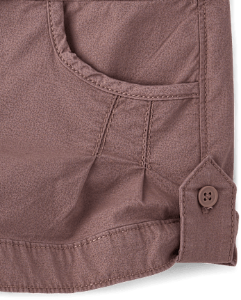 Tween Girls Canvas Shortie Shorts