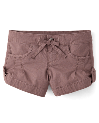 Tween Girls Canvas Shortie Shorts