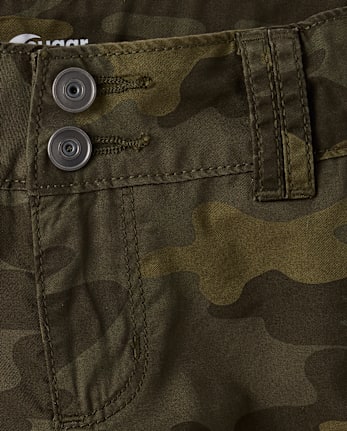 Tween Girls Camo Shortie Cargo Shorts