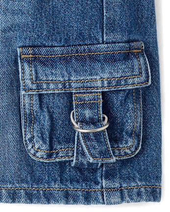 Tween Girls Denim Cargo Skort