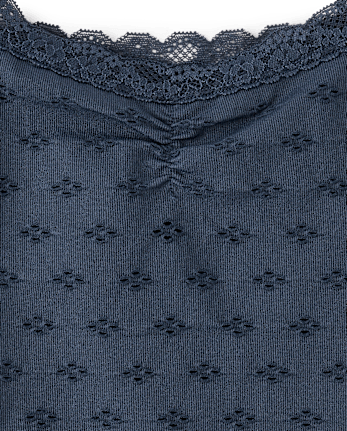 Tween Girls Textured Eyelet Off Shoulder Top