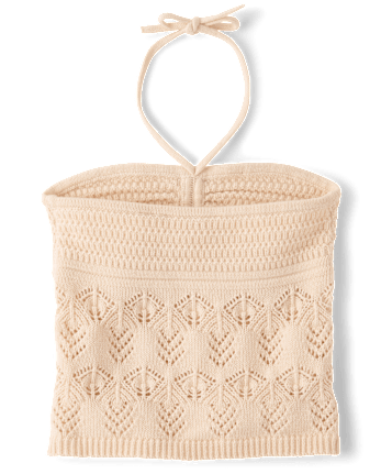 Tween Girls Crochet Halter Top