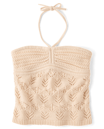 Tween Girls Crochet Halter Top