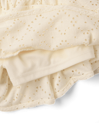 Tween Girls Textured Eyelet 2-Piece Outfit Set