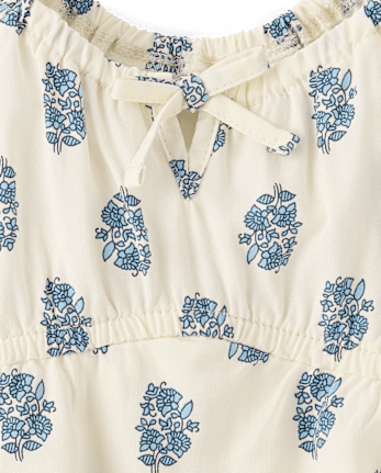 Tween Girls Floral Tiered Tank Top