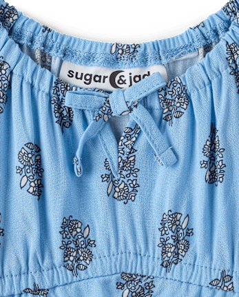 Tween Girls Floral Tiered Tank Top