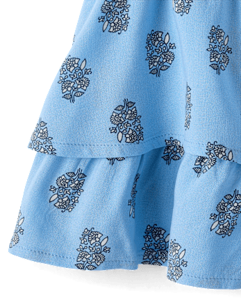 Tween Girls Floral Tiered Tank Top