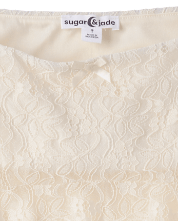 Tween Girls Lace Midi Hanky Hem Skirt