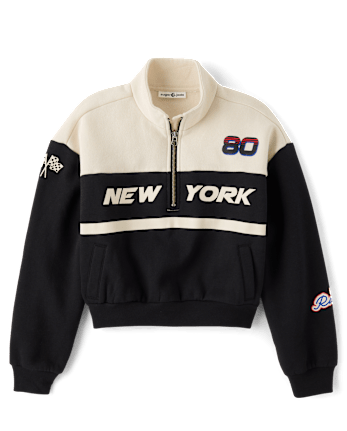 Tween Girls RacingPremium Fleece Half Zip Pullover