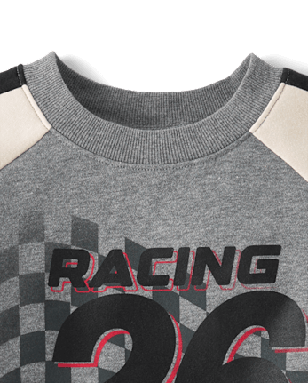 Tween Girls Racing Colorblock Premium Fleece Sweatshirt - H/T HOUND