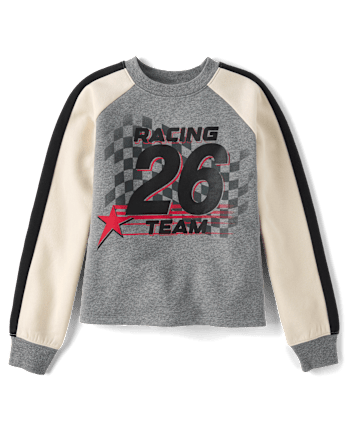 Tween Girls Racing Colorblock Premium Fleece Sweatshirt