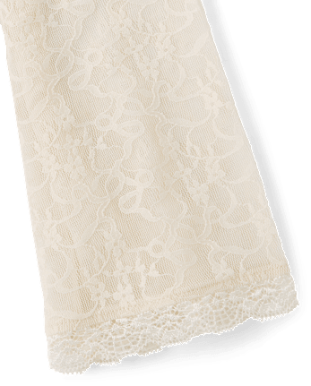 Tween Girls Lace Wide Neck Top