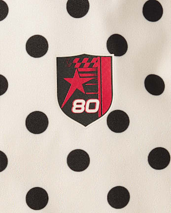 Tween Girls Quick Dry Racing Polka Dot Baby Tee