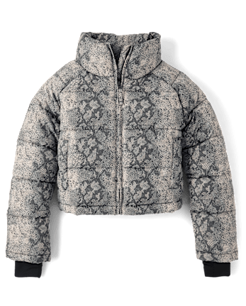 Tween Girls Snake Puffer Jacket