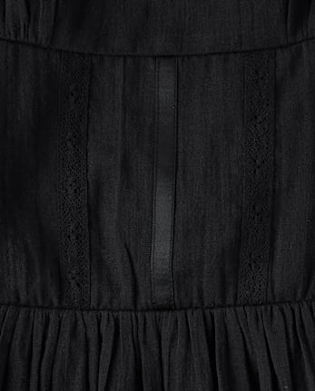 Tween Girls Pintuck Textured Fit And Flare Dress