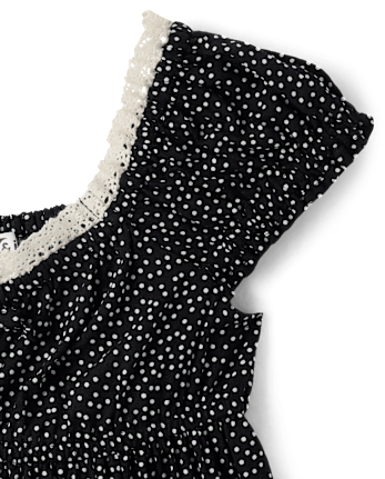 Tween Girls Dot Fit And Flare Dress