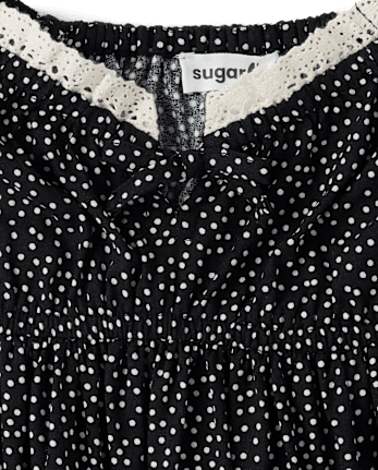 Tween Girls Dot Fit And Flare Dress