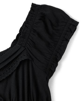 Tween Girls Pintuck Hanky Hem Top