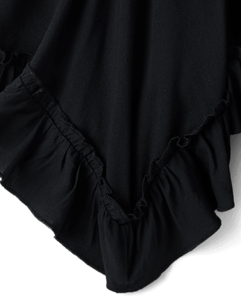 Tween Girls Pintuck Hanky Hem Top