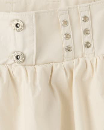 Tween Girls Grommet Poplin Bubble Skort