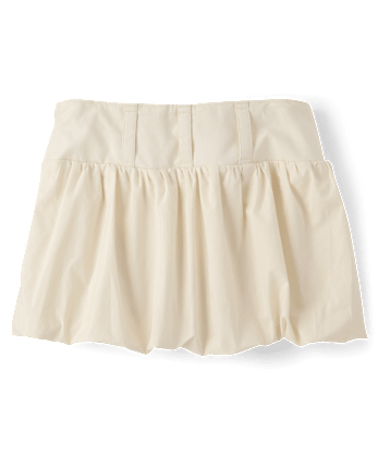 Tween Girls Grommet Poplin Bubble Skort