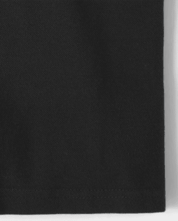 Polo en piqué d'uniforme pour garçon - BLACK