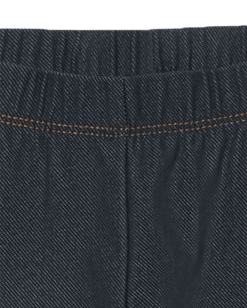 Girls Regular Faux Denim Leggings