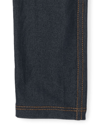 Girls Regular Faux Denim Leggings