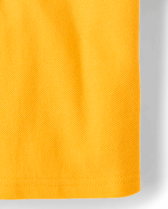 Baby And Toddler Boys Uniform Soft Pique Polo - YELLOW PENCIL