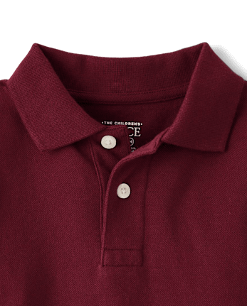 Polo en piqué d'uniforme pour bébés et tout-petits garçons