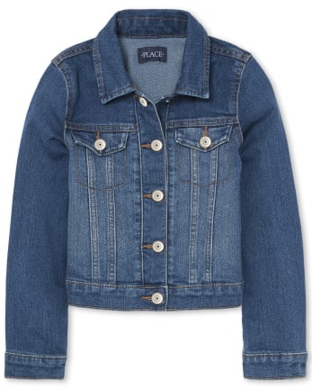 Girls Bright Blue Cotton Denim Frayed Crop Jacket | New Look-nextbuild.com.vn