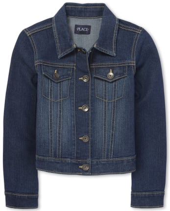 Girls denim coat clearance