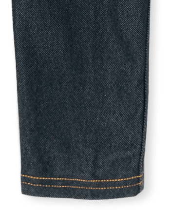 Girls Faux Denim Capri Leggings