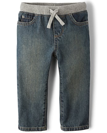Baby And Toddler Boys Basic Pull On Straight Jeans | The Children's ...