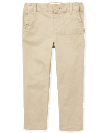 Pantalon chino moulant à volants pour toute-petite fille