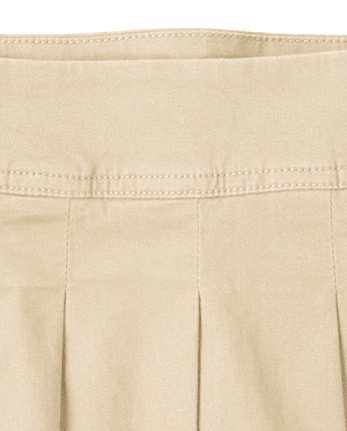 Girls Uniform Stretch Pleated Skort - SANDY