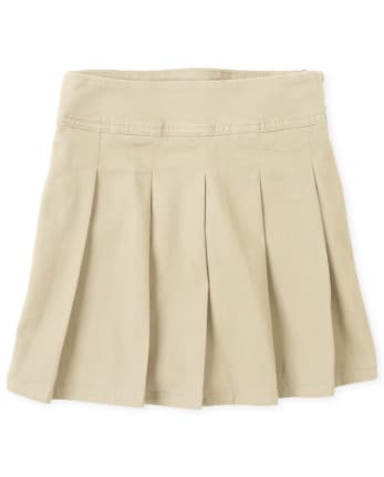 The Childrens Place Girls Plus Pleated/Button Skort 