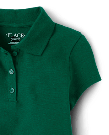 Girls Uniform Soft Stretch Pique Polo